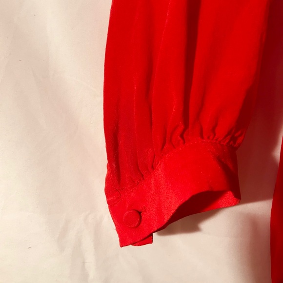 Madewell red long sleeve tunic blouse - Picture 9 of 13